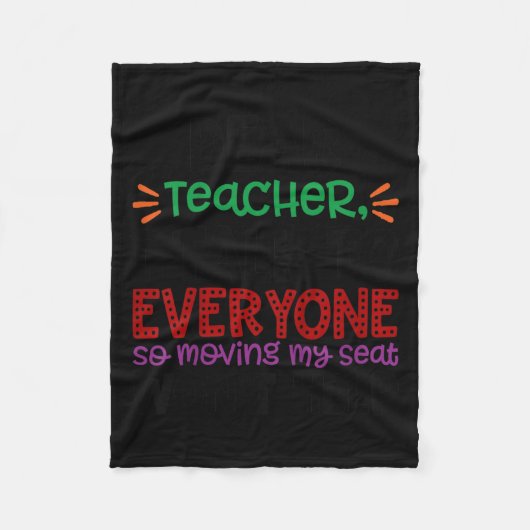 Kids Dear Teacher I Talk To Everyone Fleecedecke (Vorderseite)