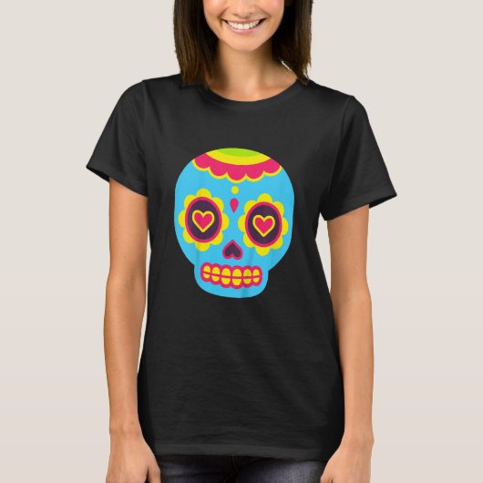 Kids Dia De Los Muertos Costume Baby Sugar Skull C T-Shirt (Vorderseite)