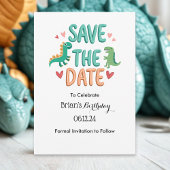 Kids Dino Birthday Party Save the Date Einladung