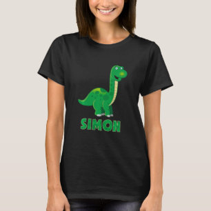 Kids Dino dinosaurier Name Simon T-Shirt