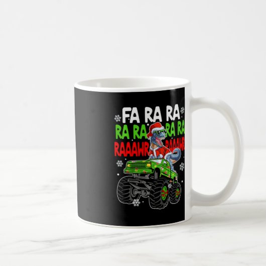Kids Dino Fa Ra Ra Rawr Dinosaur Monster Truck Chr Kaffeetasse (Rechts)