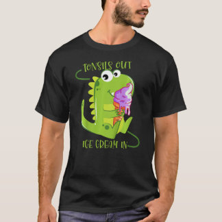 Kids Dino Tonsils Out Ice Cream In Tonsillectomy D T-Shirt