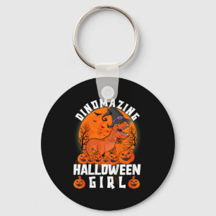 Kids Dinomazish Halloween Girl Dinosaur Sprichwort Schlüsselanhänger