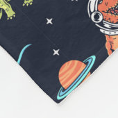 Kids Dinosaur Astronaut Pattern Fleecedecke (Ecke)