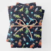 Kids Dinosaur Astronaut Pattern Geschenkpapier Set (Beispiel)