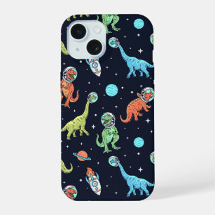 Kids Dinosaur Astronaut Pattern iPhone 15 Hülle