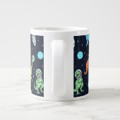 Kids Dinosaur Astronaut Pattern Jumbo-Tasse (Rückseite)