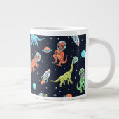 Kids Dinosaur Astronaut Pattern Jumbo-Tasse (Rechts)