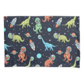 Kids Dinosaur Astronaut Pattern Kissenbezug (Vorderseite-Links)