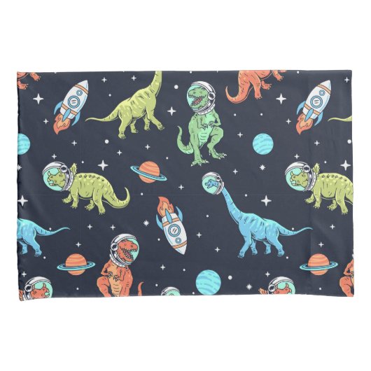 Kids Dinosaur Astronaut Pattern Kissenbezug (Vorderseite-Rechts)