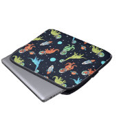 Kids Dinosaur Astronaut Pattern Laptopschutzhülle (Vorne Knopf)