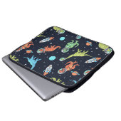Kids Dinosaur Astronaut Pattern Laptopschutzhülle (Vorne Knopf)