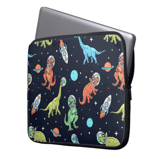 Kids Dinosaur Astronaut Pattern Laptopschutzhülle (Vorderseite Links)