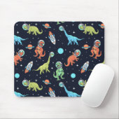 Kids Dinosaur Astronaut Pattern Mousepad (Mit Mouse)