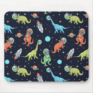 Kids Dinosaur Astronaut Pattern Mousepad