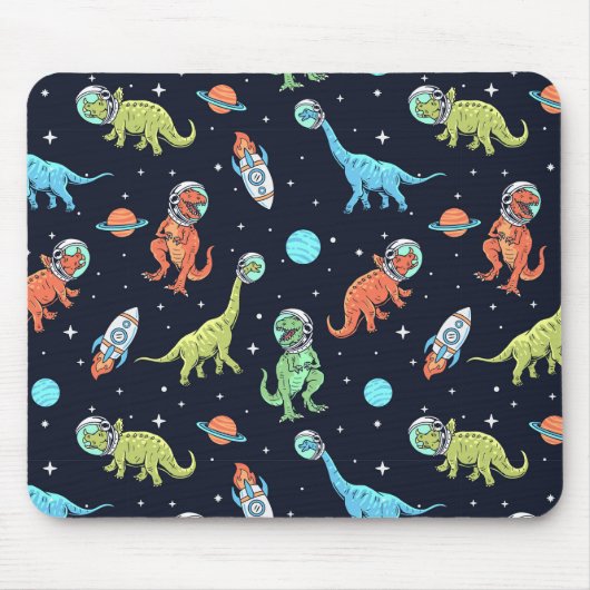 Kids Dinosaur Astronaut Pattern Mousepad (Vorne)