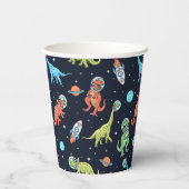 Kids Dinosaur Astronaut Pattern Pappbecher (Rückseite)