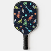 Kids Dinosaur Astronaut Pattern Pickleball Schläger (Vorderseite)