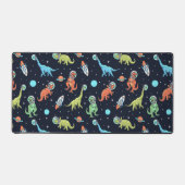 Kids Dinosaur Astronaut Pattern Schreibtischunterlage (Vorderseite)