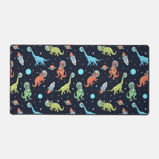Kids Dinosaur Astronaut Pattern Schreibtischunterlage (Vorderseite)