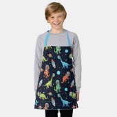 Kids Dinosaur Astronaut Pattern Schürze (Getragen)