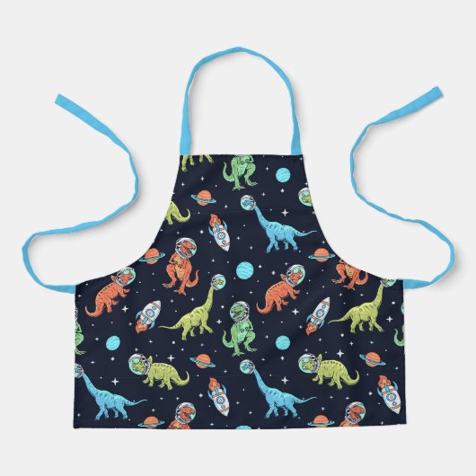 Kids Dinosaur Astronaut Pattern Schürze (Vorderseite)