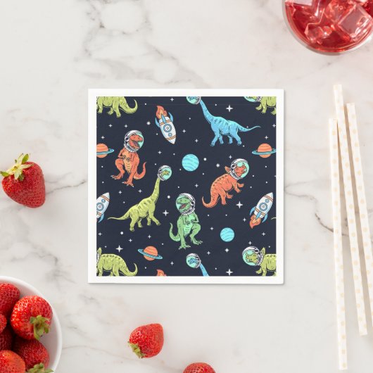 Kids Dinosaur Astronaut Pattern Serviette (Beispiel)