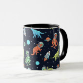 Kids Dinosaur Astronaut Pattern Tasse (VorderseiteRechts)