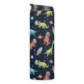 Kids Dinosaur Astronaut Pattern Thermosbecher (Nach rechts gedreht)
