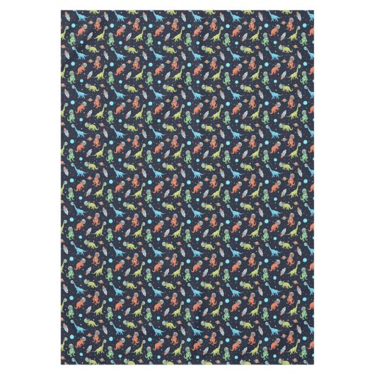 Kids Dinosaur Astronaut Pattern Tischdecke (Vorderseite)