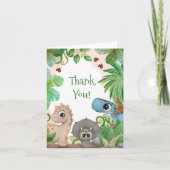 Kids Dinosaur Birthday Dankeskarte (Vorderseite)