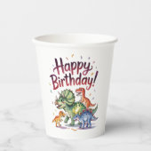 Kids Dinosaur Birthday Pappbecher (Vorderseite)