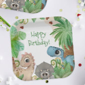 Kids Dinosaur Birthday Pappteller
