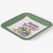 Kids Dinosaur Birthday Pappteller (Gewinkelt)