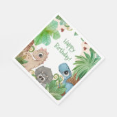 Kids Dinosaur Birthday Serviette (Ecke)