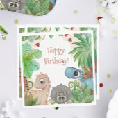 Kids Dinosaur Birthday Serviette