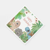 Kids Dinosaur Birthday Serviette (Ecke)