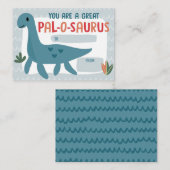 Kids Dinosaur Classroom Valentine's Day Card Mitteilungskarte (Vorne/Hinten)