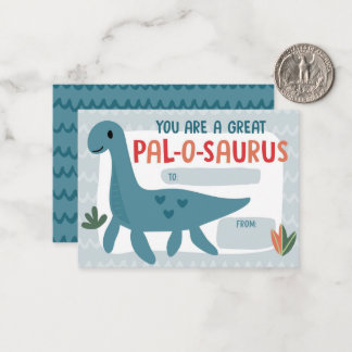 Kids Dinosaur Classroom Valentine's Day Card Mitteilungskarte