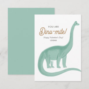 Kids Dinosaur Dinomite Klassenzimmer Valentinstag Mitteilungskarte