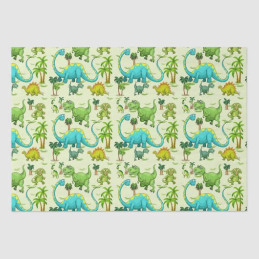 Kids Dinosaur Fun Seidenpapier (Vorderseite)