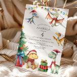 Kids Dinosaur Geburtstagsparty Einladung<br><div class="desc">Nehmen Sie den Spaß der Geburtstage und die Magie der Weihnachten, fügen Sie einen Hauch von prähistorischen Abenteuer, und Sie haben unsere Weihnachts Dinosaur Themed Geburtstagsparty Einladungen got! Diese einzigartigen Einladungen laden zum Wintergeburtstag ein, festliche Lichter, Weihnachtsbäume und spielerische Dinospiele, die Santa Atires spielen. Entpacken Sie dieses spannende Angebot und...</div>