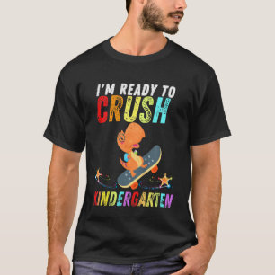 Kids Dinosaur Ich bin bereit, den Kindergarten-Ska T-Shirt