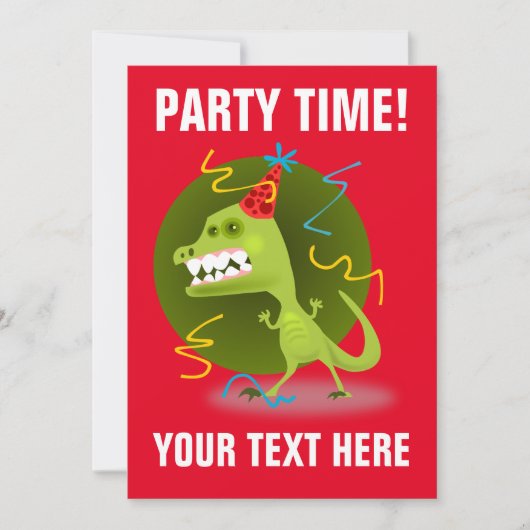 KIDS DINOSAUR PARTY EINLADUNGEN (Vorderseite)