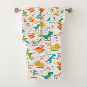 Kids Dinosaur Reisemuster Badhandtuch Set