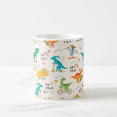 Kids Dinosaur Reisemuster Kaffeetasse (Mittel)