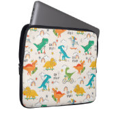 Kids Dinosaur Reisemuster Laptopschutzhülle (Vorne Rechts)