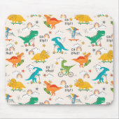 Kids Dinosaur Reisemuster Mousepad (Vorne)