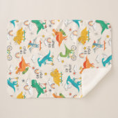 Kids Dinosaur Reisemuster Sherpadecke (Vorderseite (Horizontal))