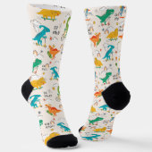 Kids Dinosaur Reisemuster Socken (Gewinkelt)